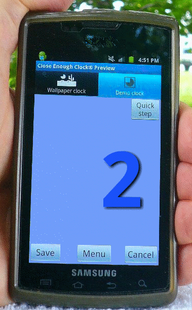 Animated (.gif) picture of a Close Enough clock